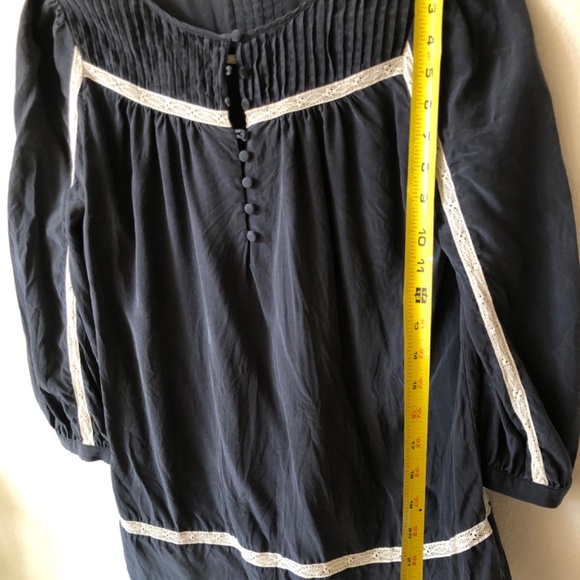 Tocca anthracite black 100% silk blouse 4 - Picture 8 of 8